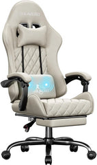 Ergonomic Gaming Chair with Footrest & Lumbar Massager – Reclining Gamer Computer Chair