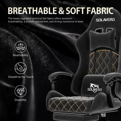 Ergonomic Gaming Chair with Footrest & Lumbar Massager – Reclining Gamer Computer Chair