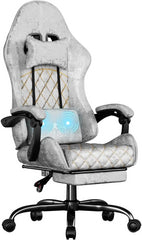 Ergonomic Gaming Chair with Footrest & Lumbar Massager – Reclining Gamer Computer Chair