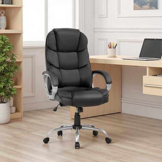 Ergonomic High-Back Executive Office Chair – Adjustable Swivel Desk & Computer Chair