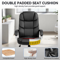 Ergonomic High-Back Executive Office Chair – Adjustable Swivel Desk & Computer Chair