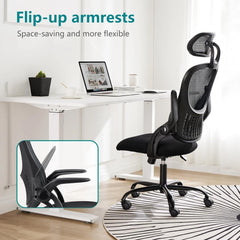 Ergonomic High-Back Mesh Office Chair – Rolling Computer Desk & Work Task Chair
