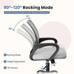 Ergonomic Home Office Chair – Executive Mesh Desk Chair for Comfort & Support