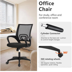 Ergonomic Home Office Chair with Lumbar Support – Adjustable Computer Desk Chair