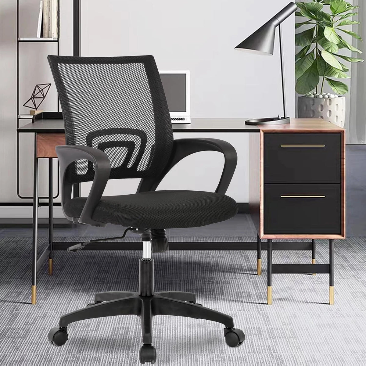Ergonomic Home Office Chair with Lumbar Support – Adjustable Computer Desk Chair