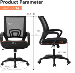 Ergonomic Home Office Chair with Lumbar Support – Adjustable Computer Desk Chair