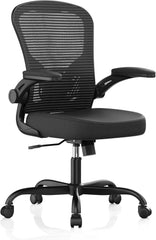 Ergonomic Mesh Office Chair – 360° Swivel Desk Chair with Space-Saving Design