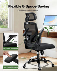 Ergonomic Mesh Office Chair – High Back Desk Chair with Adjustable Lumbar Support