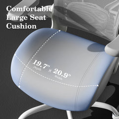 Ergonomic Office Chair with Flip-Up Armrests – 350 lb Swivel Desk & Computer Chair