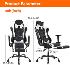 Ergonomic PC Gaming Chair – High Back Executive Office Chair with PU Leather