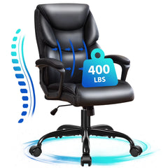 Executive Leather Office Chair – High Back Rolling Desk & Computer Task Chair
