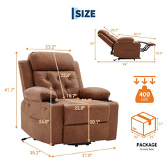 GARVEE Power Lift Recliner Chair with Massage & Heat, Large Electric Recliner for Elderly