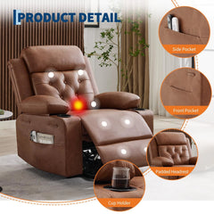 GARVEE Power Lift Recliner Chair with Massage & Heat, Large Electric Recliner for Elderly
