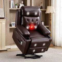 GARVEE Power Lift Recliner Chair with Massage & Heat, Large Electric Recliner for Elderly