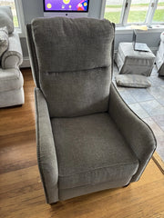 Gray Electric Power Recliner Chair with Rechargeable Battery, USB Charger & Wall Plug