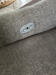Gray Electric Power Recliner Chair with Rechargeable Battery, USB Charger & Wall Plug