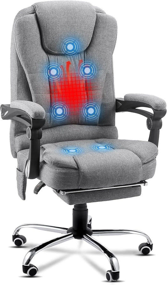 YODOLLA Ergonomic Reclining Office Chair with Heat & Massage – High Back Desk Chair