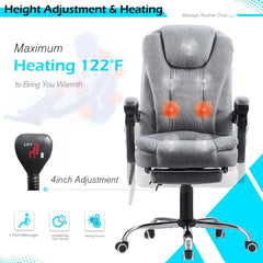 YODOLLA Ergonomic Reclining Office Chair with Heat & Massage – High Back Desk Chair