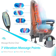 YODOLLA Ergonomic Reclining Office Chair with Heat & Massage – High Back Desk Chair
