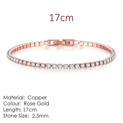 PAVOI 14K Gold Plated Cubic Zirconia Classic Tennis Bracelet | Gold Bracelets for Women | 4mm CZ, Size 6.5-7.5 Inch