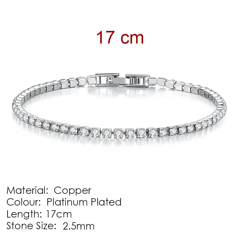 Tennis Bracelet in Rhodium Plating on 925 Silver - 2mm