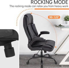 High Back Ergonomic Executive Office Chair – PU Leather Computer Desk Chair