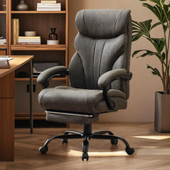 High Back Ergonomic Office Chair with Footrest – Swivel Computer Desk Chair