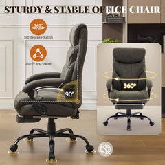 High Back Ergonomic Office Chair with Footrest – Swivel Computer Desk Chair