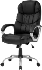 High Back Leather Executive Office Chair – Ergonomic Desk & Computer Task Chair
