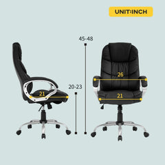 High Back Leather Executive Office Chair – Ergonomic Desk & Computer Task Chair