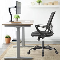 JHK Ergonomic Black Office Chair with Wheels – Home Desk & Computer Chair