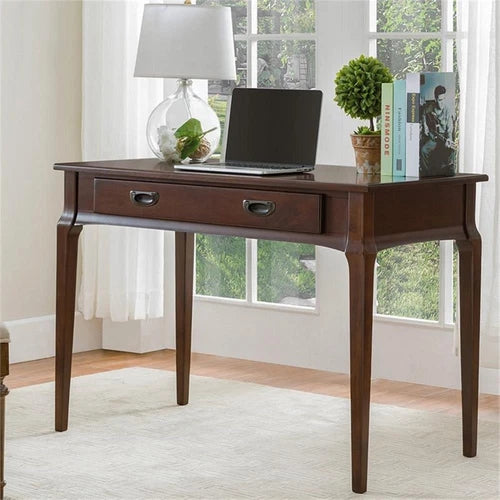 Leick Home Stratus Solid Wood Laptop Writing Desk – Heartwood Cherry Home Office Desk