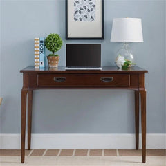 Leick Home Stratus Solid Wood Laptop Writing Desk – Heartwood Cherry Home Office Desk