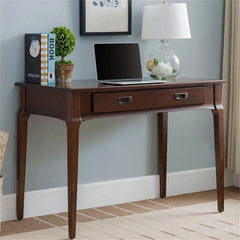 Leick Home Stratus Solid Wood Laptop Writing Desk – Heartwood Cherry Home Office Desk