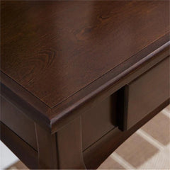 Leick Home Stratus Solid Wood Laptop Writing Desk – Heartwood Cherry Home Office Desk