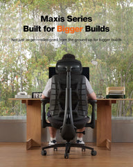 LiberNovo Maxis Big & Tall Ergonomic Office Chair – Manual Lumbar Adjustment Desk Chair