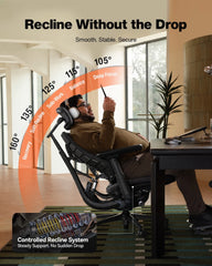 LiberNovo Maxis Big & Tall Ergonomic Office Chair – Manual Lumbar Adjustment Desk Chair