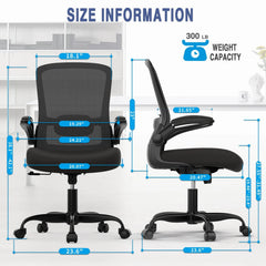 Mimoglad Ergonomic Office Chair – Adjustable Lumbar Support Computer Desk Chair