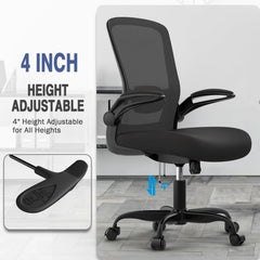 Mimoglad Ergonomic Office Chair – Adjustable Lumbar Support Computer Desk Chair