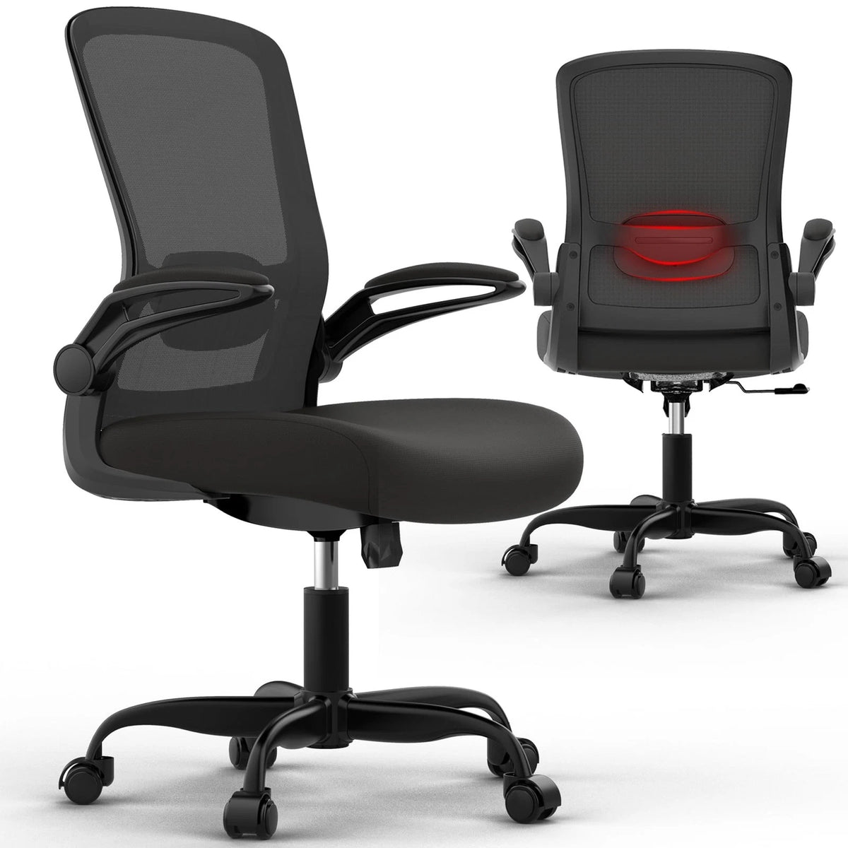 Mimoglad Ergonomic Office Chair – Adjustable Lumbar Support Computer Desk Chair