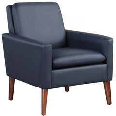 Navy Blue Leather Recliner Chair, Modern Single Reclining Sofa & Accent Seating