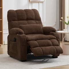 Oversized Power Recliner Chair with Heat & Massage, Electric Reclining Chair