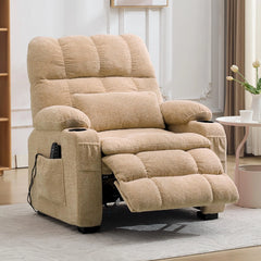 Oversized Power Recliner Chair with Heat & Massage, Electric Reclining Chair