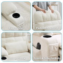 Oversized Power Recliner Chair with Heat & Massage, Electric Reclining Chair