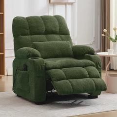 Oversized Power Recliner Chair with Heat & Massage, Electric Reclining Chair