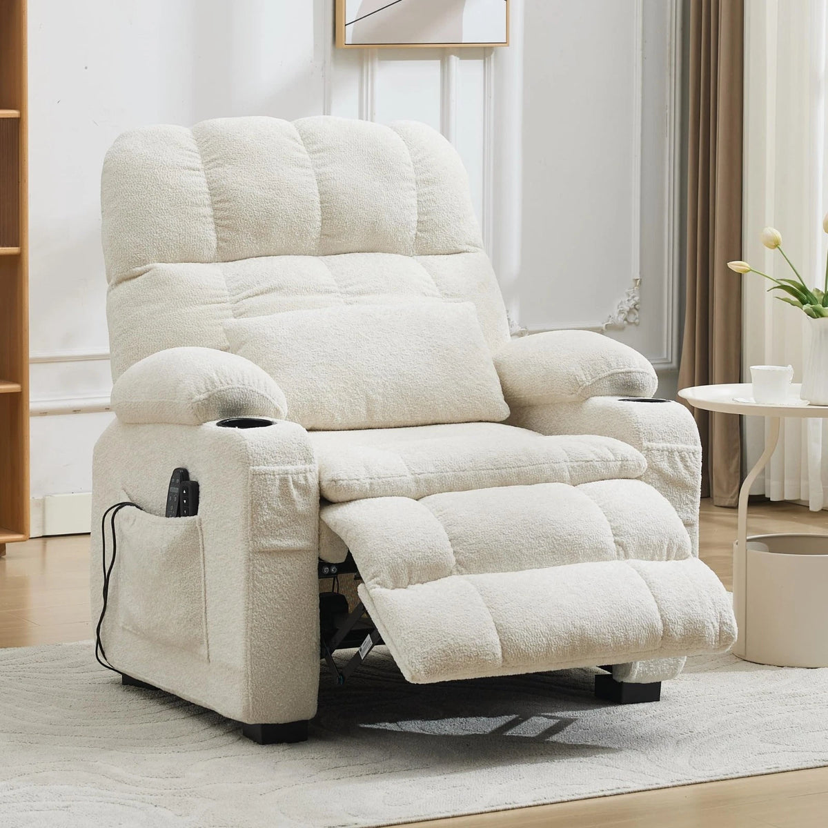 Oversized Power Recliner Chair with Heat & Massage, Electric Reclining Chair