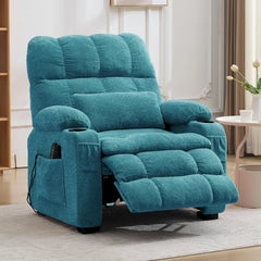 Oversized Power Recliner Chair with Heat & Massage, Electric Reclining Chair