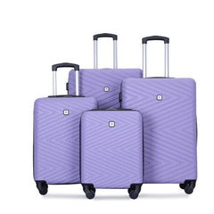 4-teiliges Hartschalenkoffer-Set, leicht, mit TSA-Schloss und Spinner-Rädern, Blau