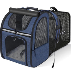 NUGGAL Expandable Pet Carrier Backpack with Breathable Mesh Tent