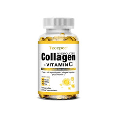 Live Conscious Beyond Collagen Multi Collagen Pulver – hydrolysiertes Kollagen-Peptidpulver der Typen I, II, III, V & X mit Biotin & Vitamin C
